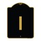 Signmission Designer Series Sign-Sign W/ Letter I, Black & Gold Aluminum Sign, 18" x 24", BG-1824-22948 A-DES-BG-1824-22948 - alternate 1